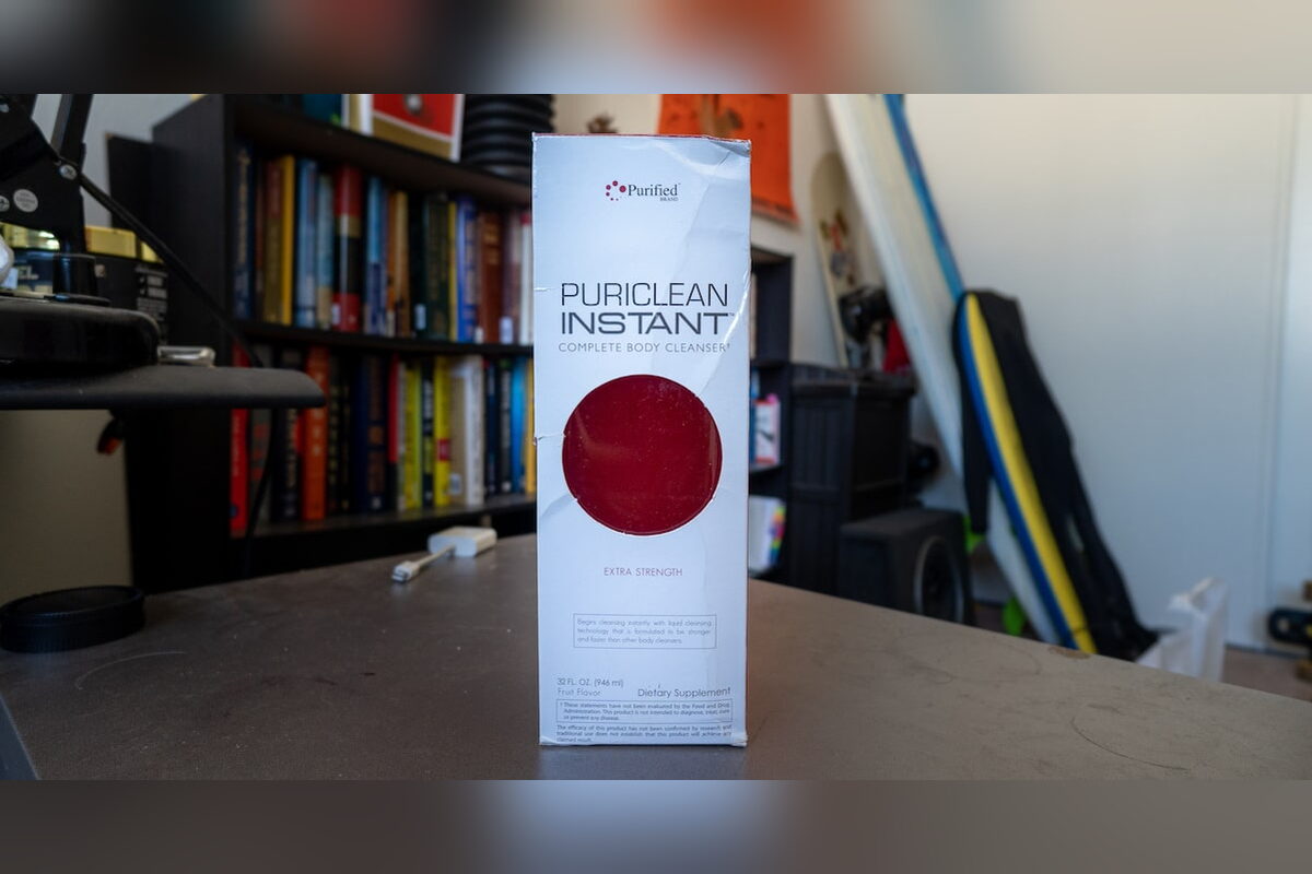 PuriClean Instant Complete Body Cleanser box on a table
